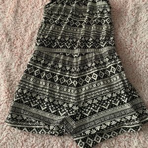 Black and white patterned Romper